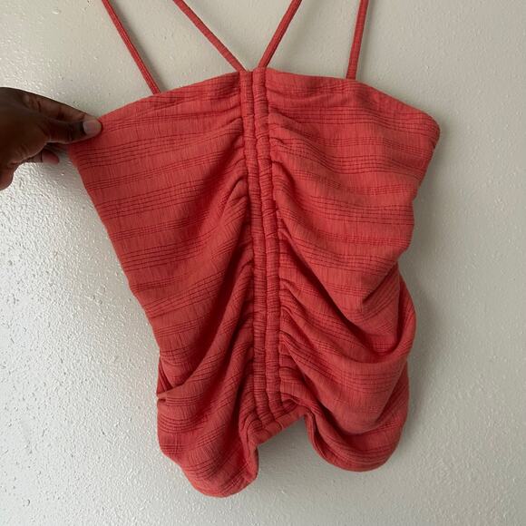 Pilcro Orange Halter Neck Tank Top Size Small - Picture 3 of 8